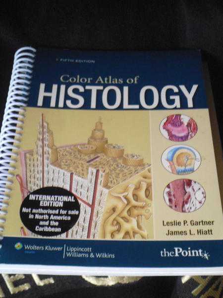 COLOR  ATLAS OF HISTOLOGY - MEDICAL BOOK ON BLOOD FLOW