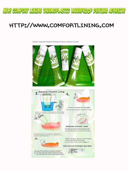 Comfort Lining waterproof denture adhesive