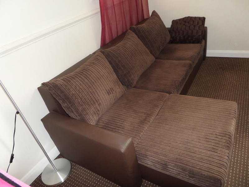 Comfy amp Modern Brown Corner Sofa Bed with Storage  Extras