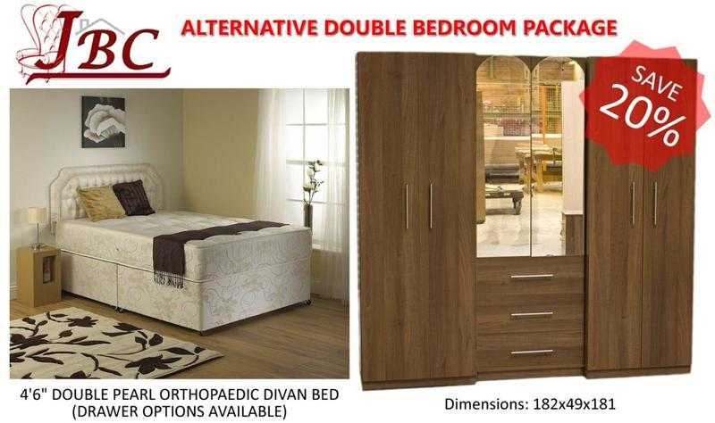 COMPLETE DOUBLE BEDROOM ALTERNATIVE FURNITURE PACKAGE - SPECIAL OFFER