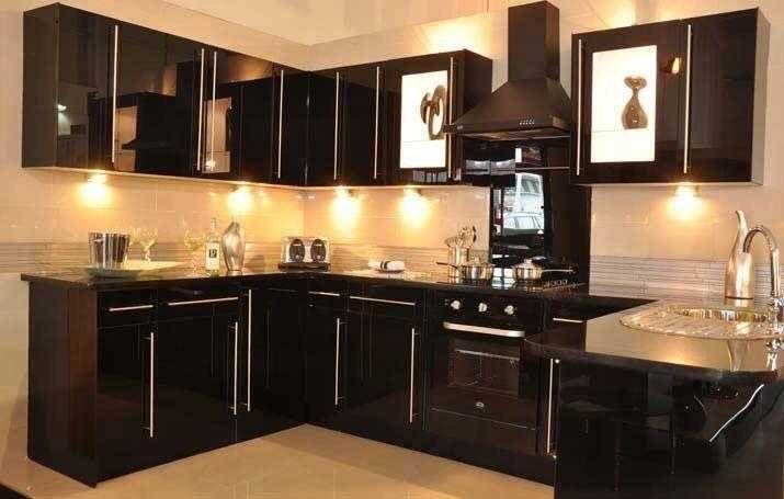 Complete Kitchen For Sale In A Stylish Black Gloss Finish Only 895