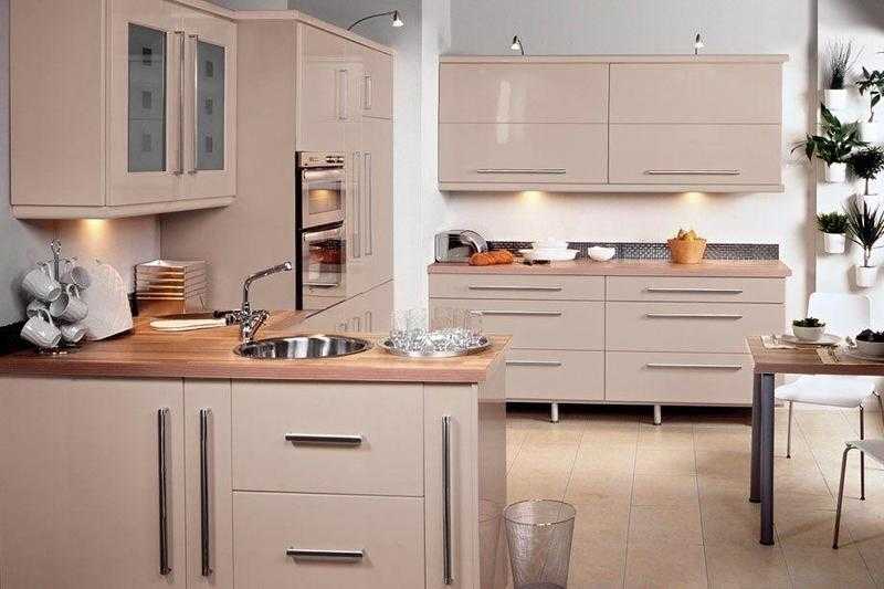 Complete Kitchen For Sale In Slab Cream Gloss Finish Only 895