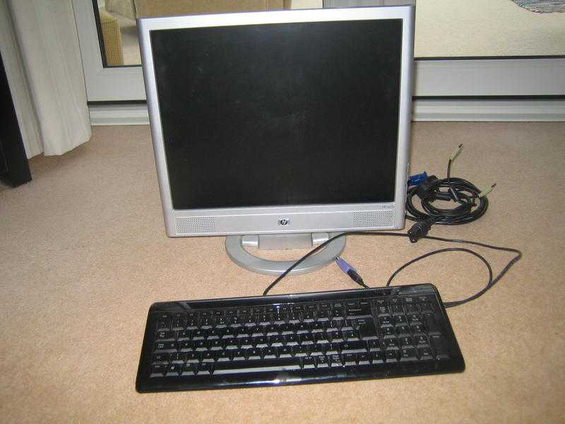 Computer Monitor and Keyboard