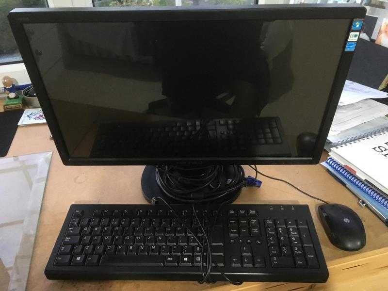 Computer Monitor, Keyboard, and Mouse