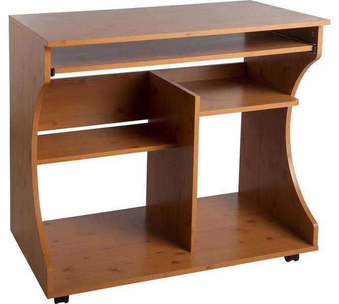 Computer pine trolley desk