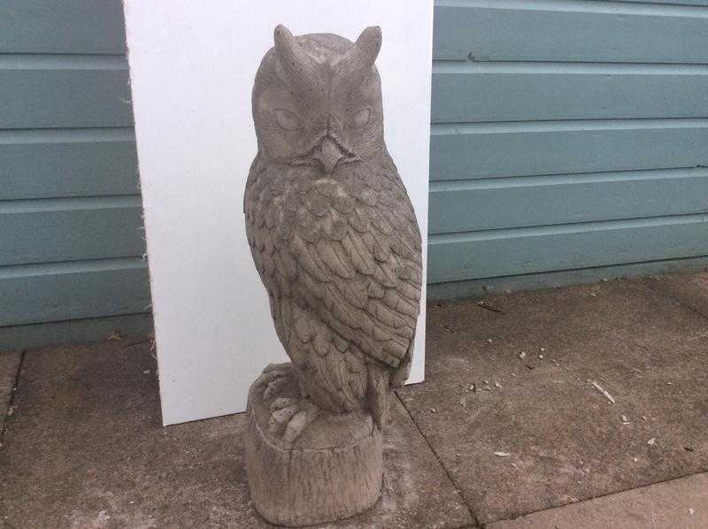 Concrete garden owl ornament