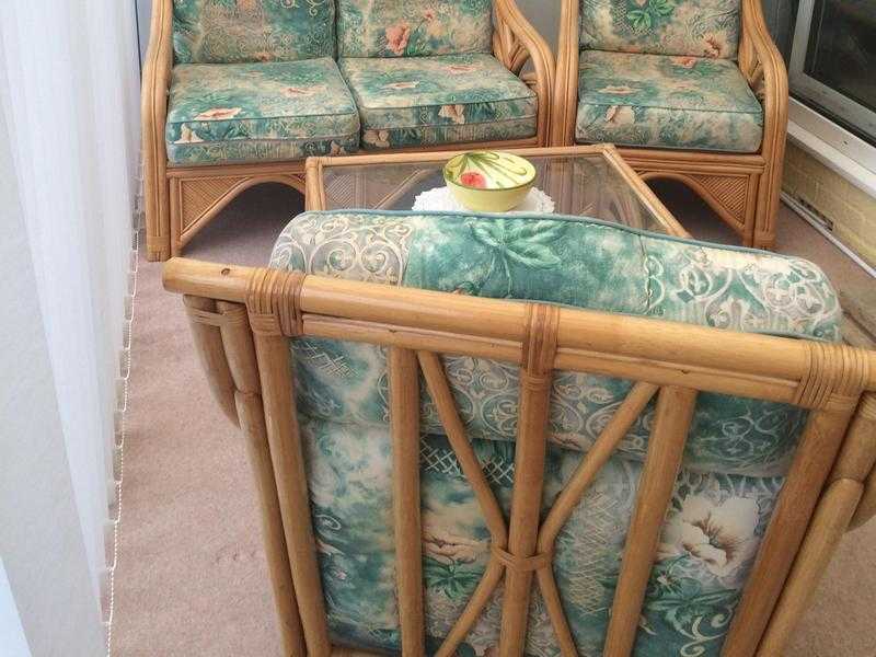 Conservatory cane sofa set