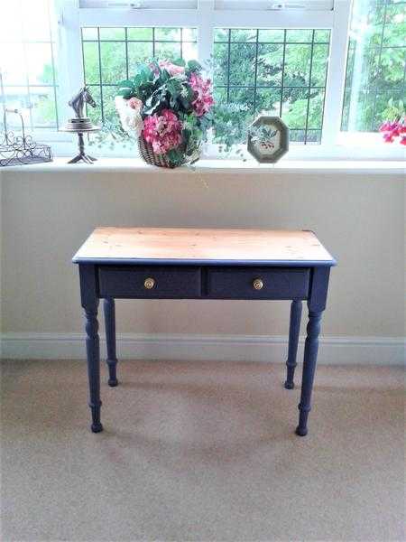 ConsoleHallEnd Table - Pine Top with Painted Drawers and Base