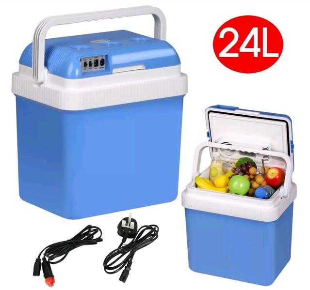 COOL BOX 24 LITER  ELECTRIC AND CAR ADAPTOR - NEW