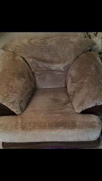 Corded beige armchair for sale