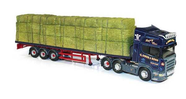 CORGI MODERN Scania R Flatbed amp Straw Load G. Owen amp Sons - Newtown, Montgomeryshire CC13721