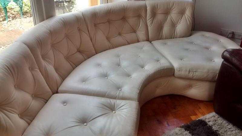 Corner leather sofa