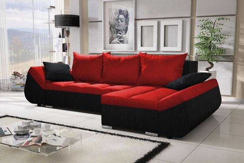 CORNER SOFA BED-UNIVERSAL-SLEEP FUNCTION BED CONTAINE FABRIC