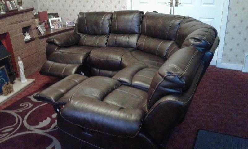 Corner Sofa with 2 Recliners