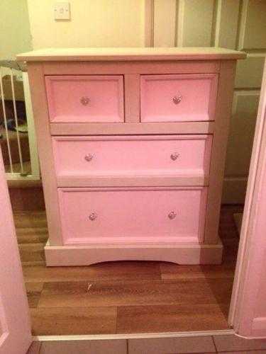 CORONA PINK LARGE CHEST OF DRAWERS SOLID W