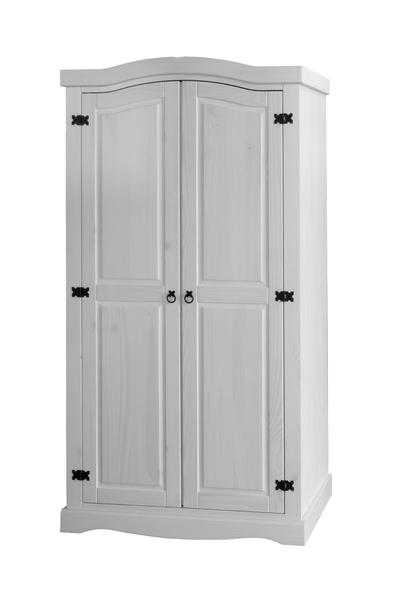 Corona White Pine 2 Door Double Wardrobe from Southern Home Furnishings