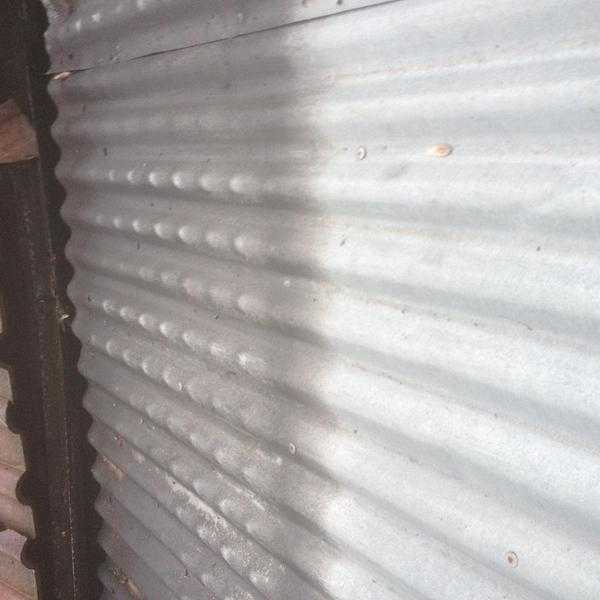 Corrugated tin sheets