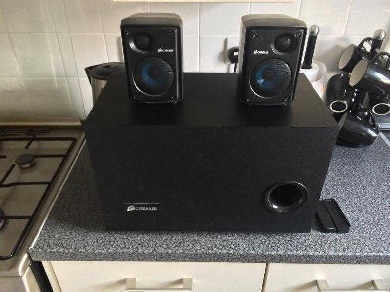 Corsair SP2500 PC Speakers Audio System 2.1 with Sub Woofer 232W RMA