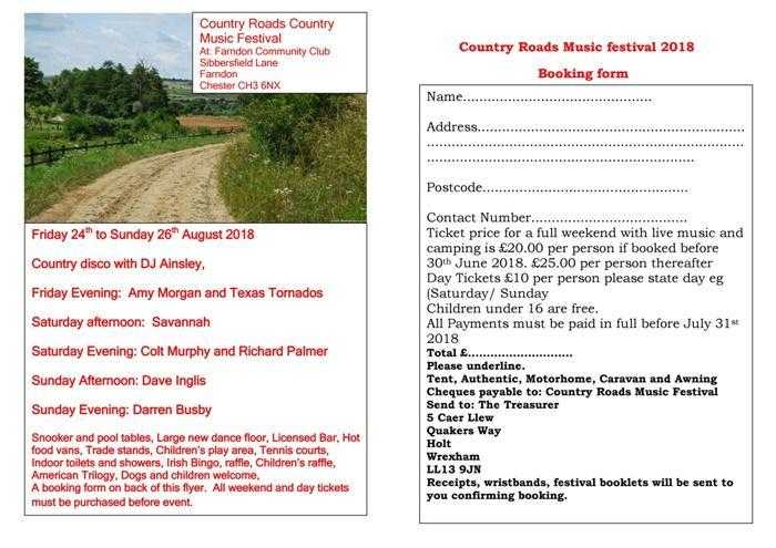 Country Roads Festival (Country and western weekend)