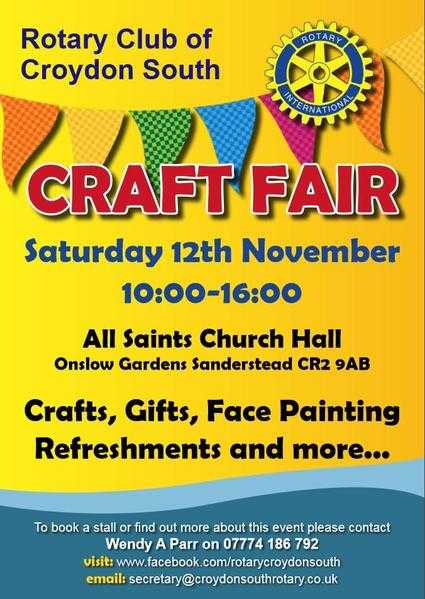 Craft Fair, Rotary Club of Croydon South