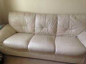 cream 3 seater sofa