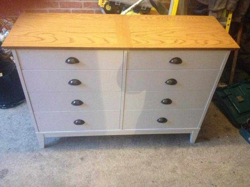 Cream drawers with solid wood top