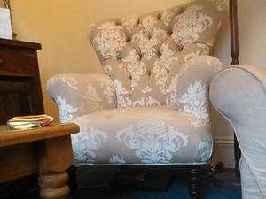 Cream leather chair