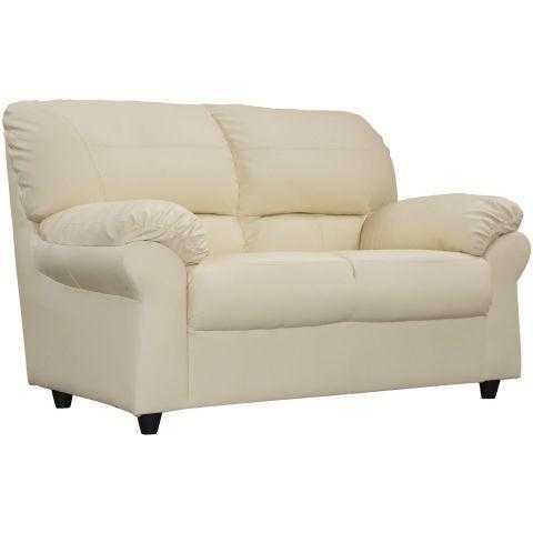 cream leather sofa, 2 seater  good as new