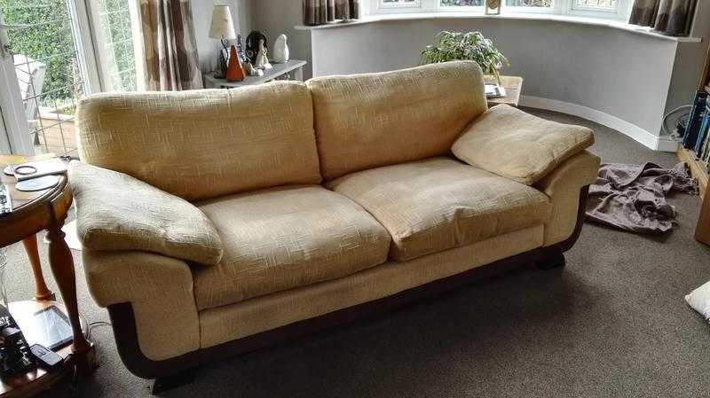 Cream sofas. 3 amp 2 seater