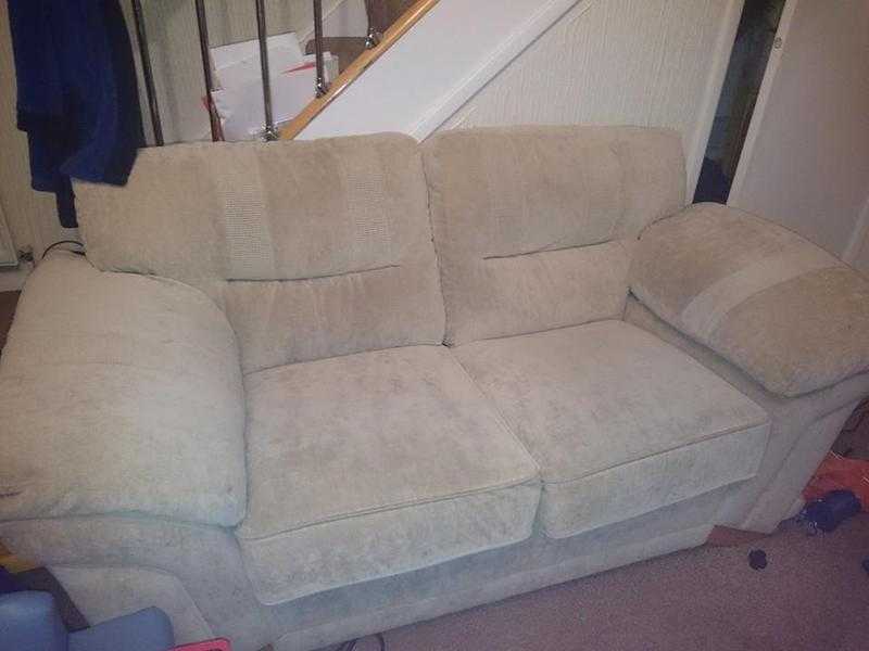 Cream Suede 3 amp 2 Seater