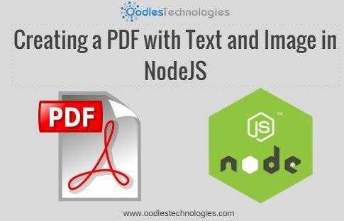 Creating a pdf with Text and Image in NodeJS