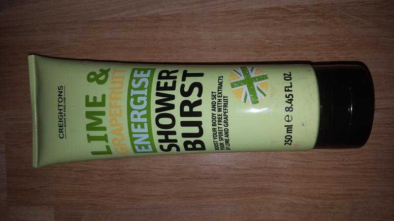 Creightons lime and grapefruit energise shower burst 250ml  8.45 fl oz. UNUSED.