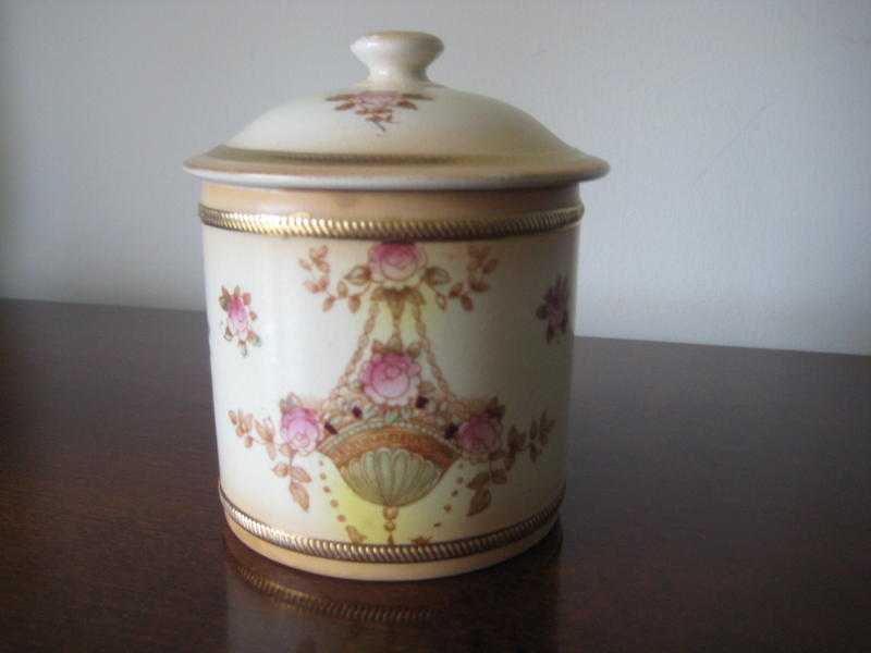 CROWN DEVON LIDDED JAM POT - ETNA PATTERN