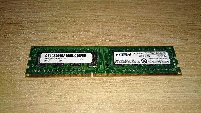 Crucial 8GB Ram ( 1 x 8GB )