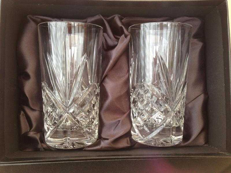 Crystal Glasses Rockingham Winchester Hi Ball Gift Boxed