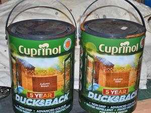 cuprinol ducksback blue shed and fence paint