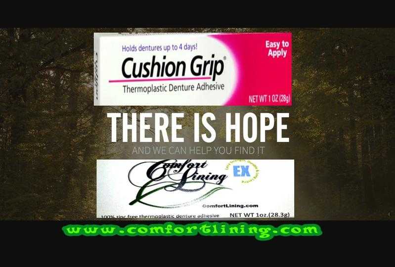 CUSHION GRIP THERMOPLASTIC DENTURE ADHESIVE ALTERNATIVE