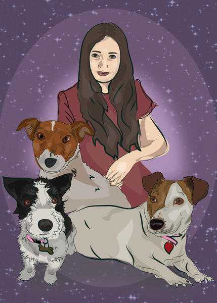 Custom Pet Portrait, Dog and cat portrait, family portrait