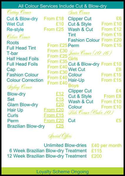 Cut  Blow-dry only 10