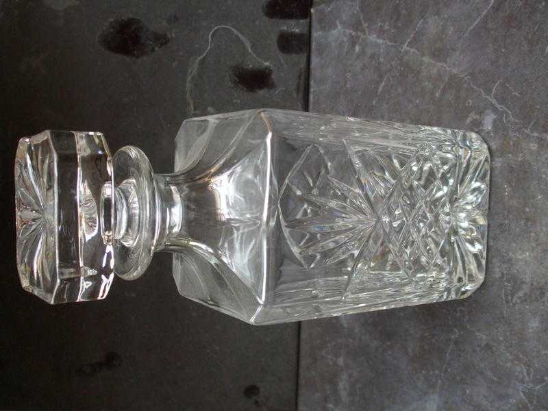 cut glass decanter empty