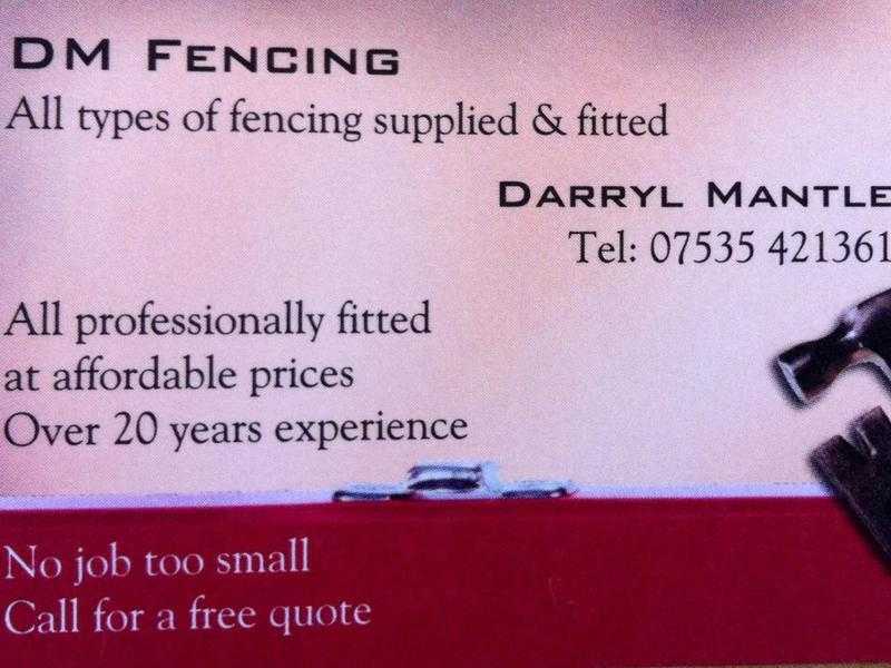 D M Fencing  services all types of fencing  professionally fitted