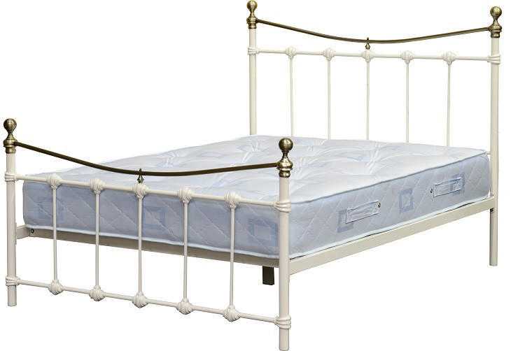 DAKOTA 40396quot DOUBLE BED IN CREAM  ANTIQUE BRASS  FREE UK DELIVERY - SAVE 74