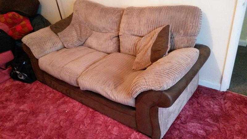 Dark and Light Brown Sofa