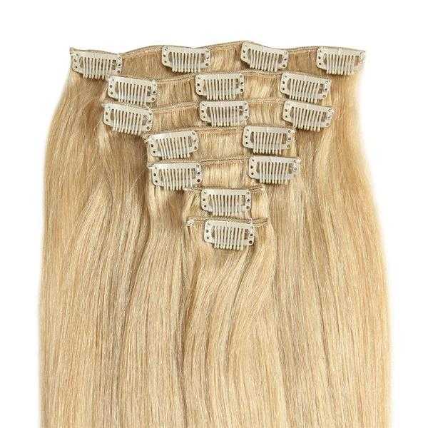 dark blonde clip in hair extensions