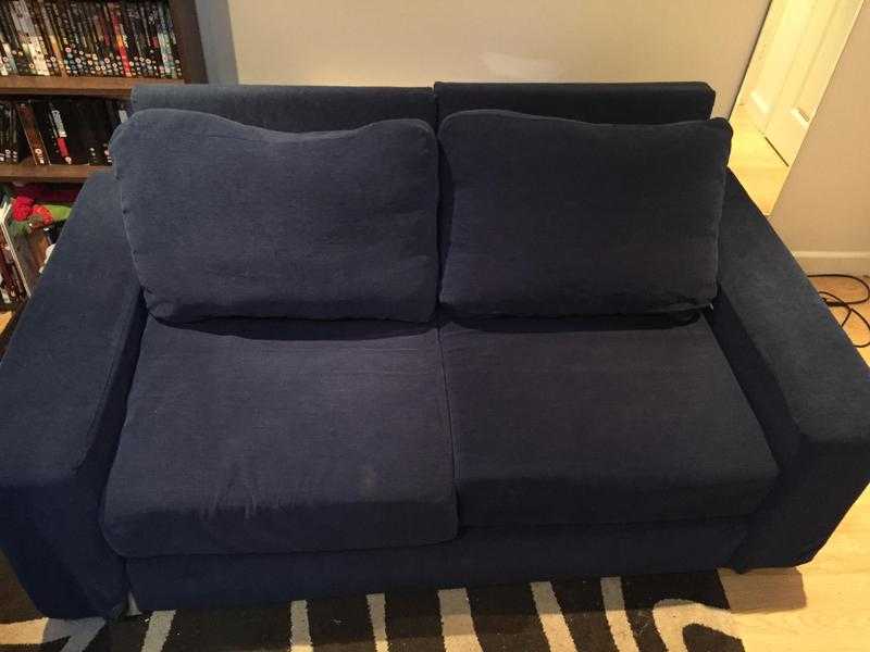 Dark blue 2 seater sofa warminster