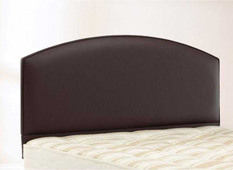 Dark Brown 3039 Faux Leather Arched Headboard