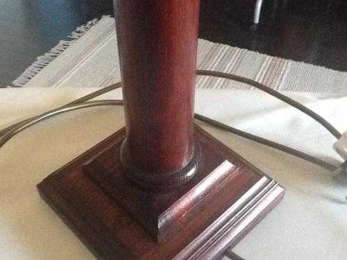 Dark Mahogany Wood Lamp Base immaculate condition