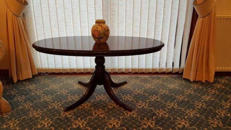 Dark wood coffee table