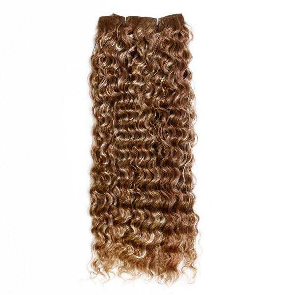 Deep Wave Afro Hair Weave - 22quot Inch Bronze Brown and Caremel Blonde Ecaille