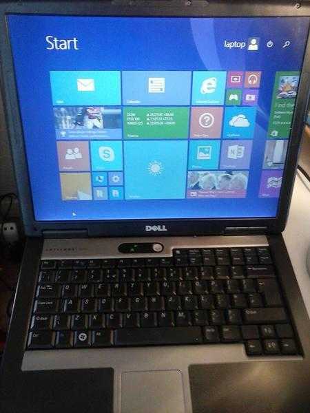 Dell Latitude D530 Intel Celeron Laptop, 80Gb HD,2Gb ram, new win.8.1 disks included 32 amp 64 w codo